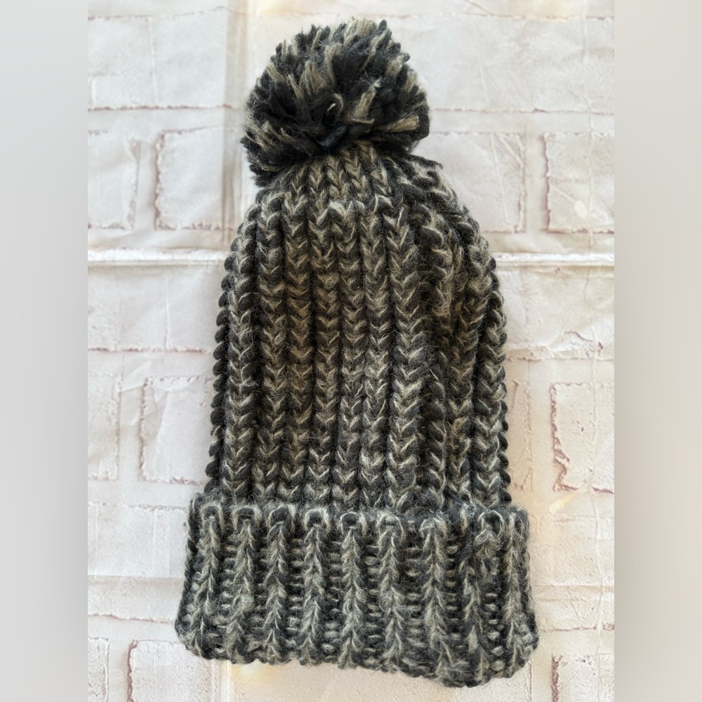 Gertex Fuzzy Knit Beanie with Pom-Pom